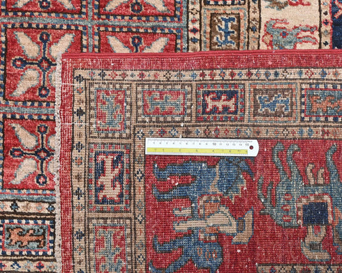 9x12 Ft Rust Aryana Afghan Hand Knotted Veg Dye Wool Area Rug